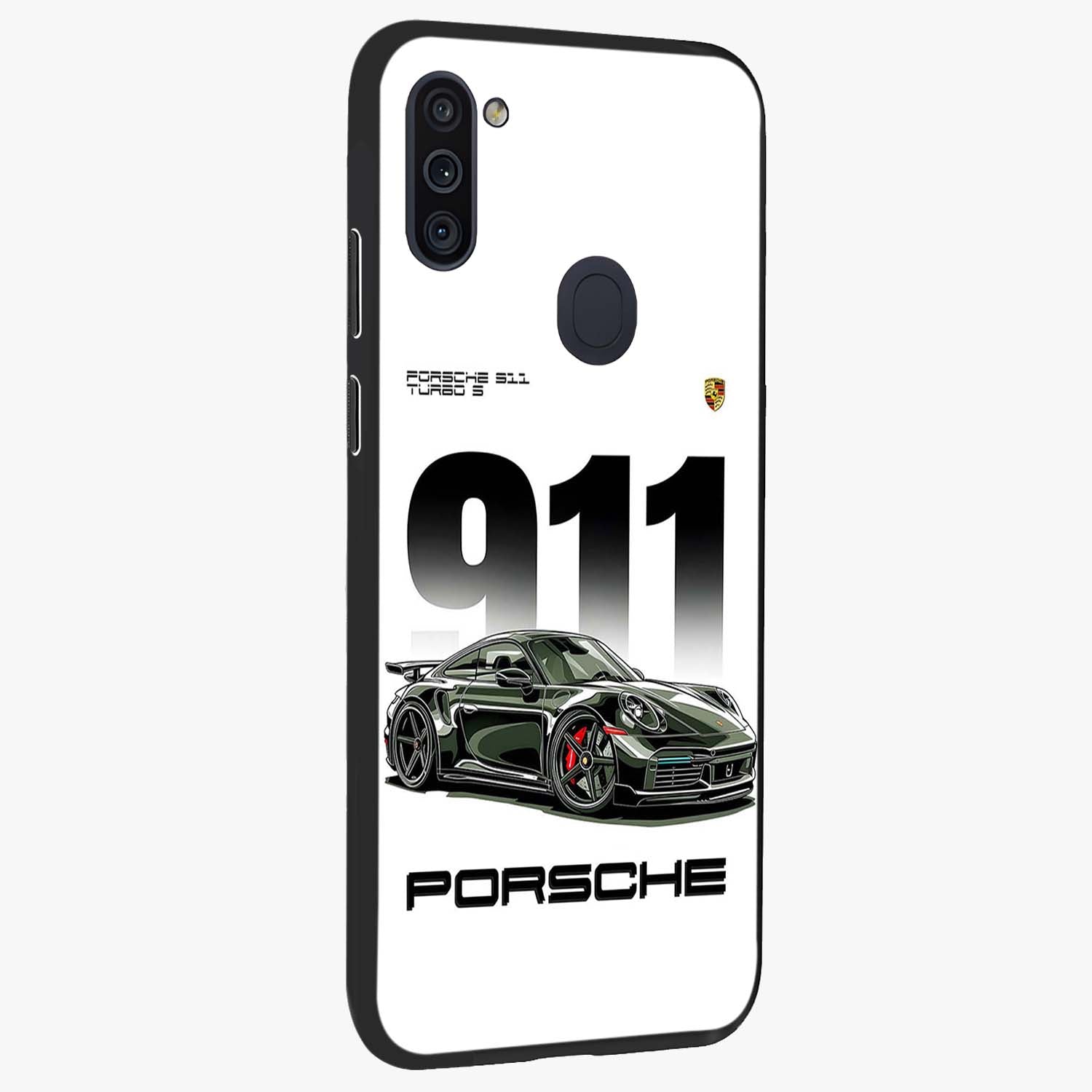 911 Turbo Dominance Glass Case upright perspective showcasing powerful racing design and modern automotive aesthetic.