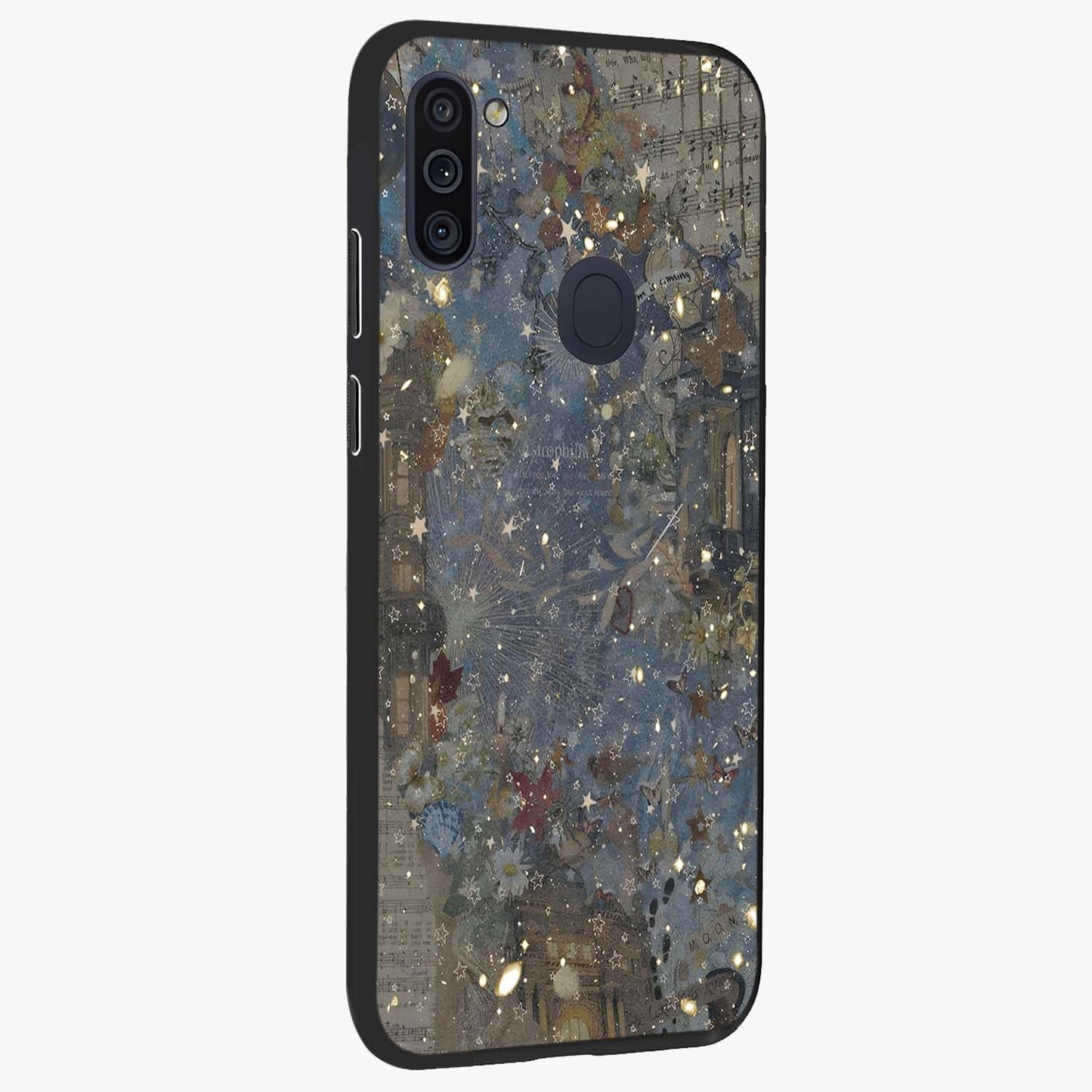 Aesthetic Astrolophia Glass Case upright view showcasing soft aesthetic theme with stylish modern look.