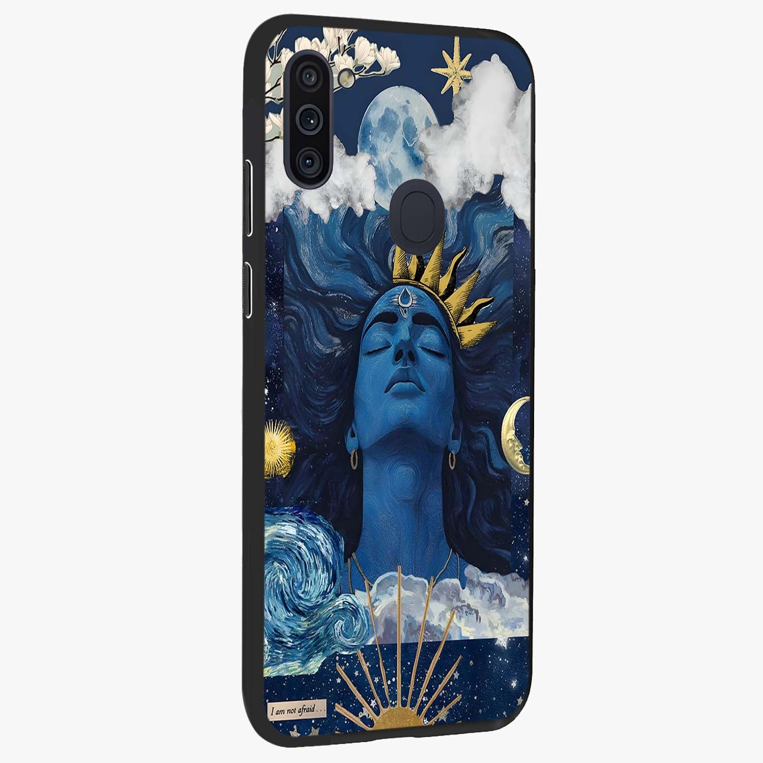 Aesthetic Lord Shiva Glass Case upright view showcasing powerful Lord Shiva artwork with devotional theme.