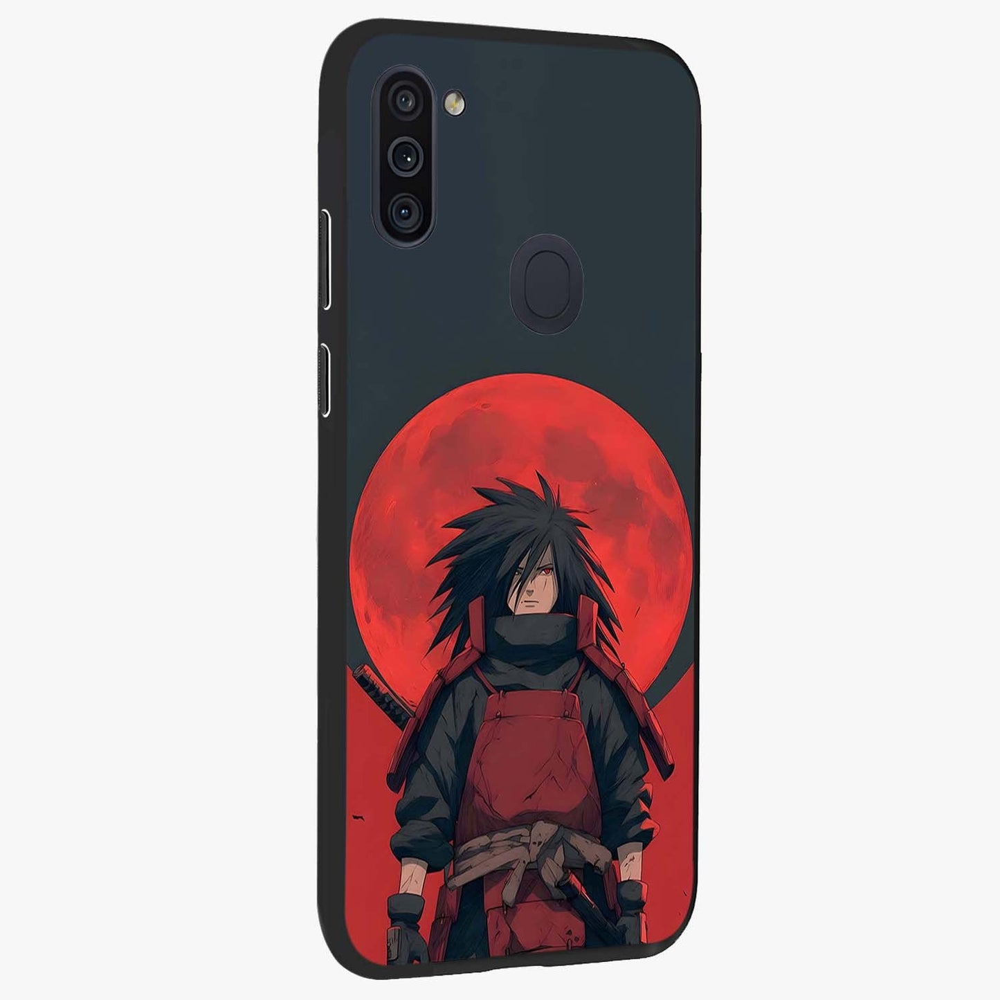 Crimson Moon Warlord Glass Case upright view showcasing powerful warlord artwork with dark celestial theme.