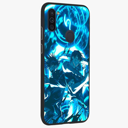 Cursed Energy Clash Glass Case upright view showcasing dramatic clash artwork with bold supernatural theme.