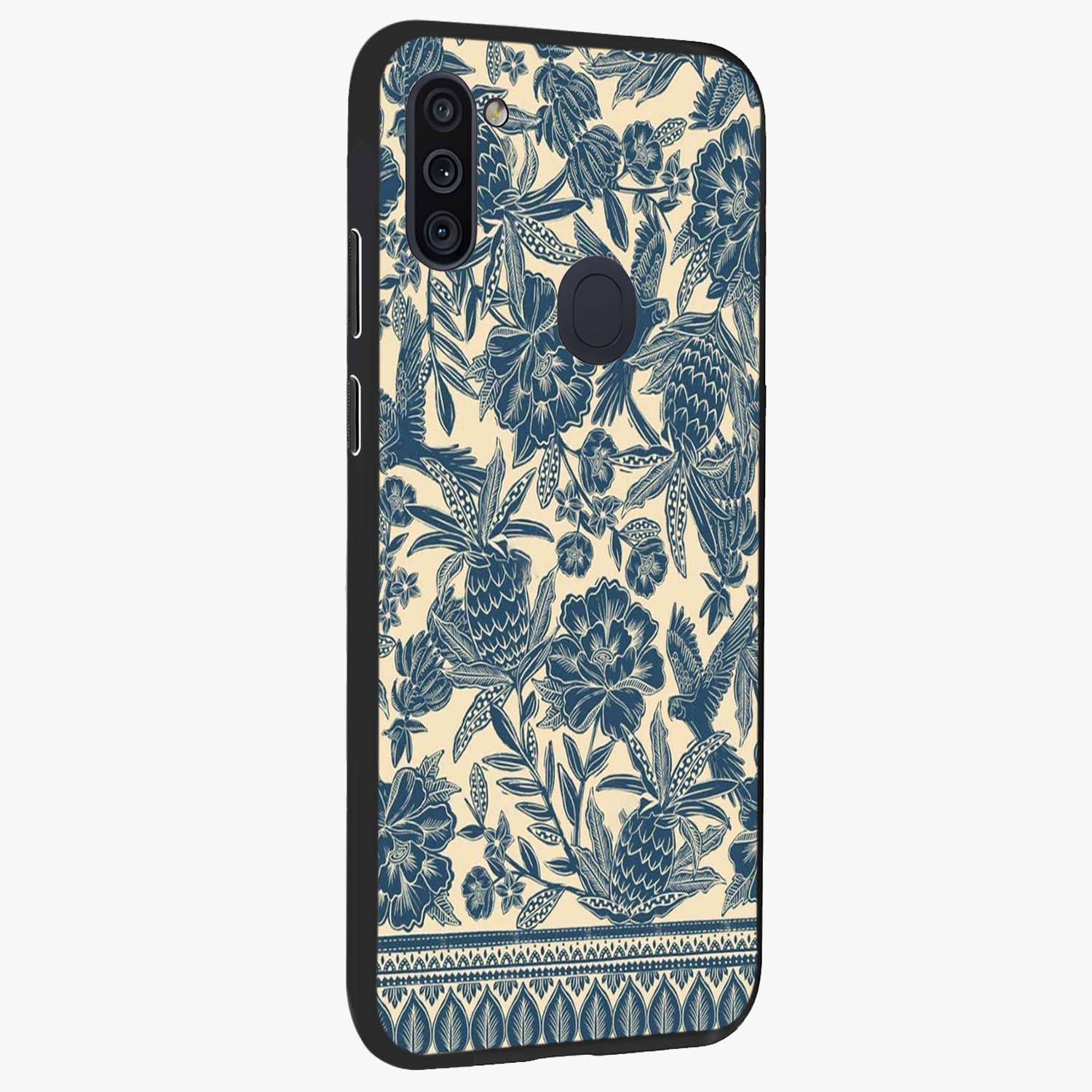 Heirloom Wild Bloom Glass Case upright view showcasing delicate wildflower artwork with timeless floral theme.