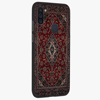 Heritage Carpet Royale Glass Case upright view showcasing detailed ornamental artwork with luxurious traditional theme.