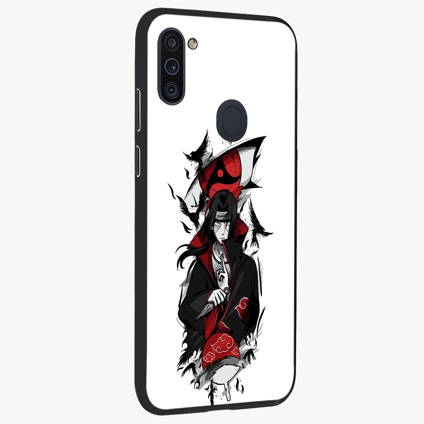Itachi Limited Edition Naruto Anime Glass Case upright view showcasing intense anime artwork with powerful character theme.
