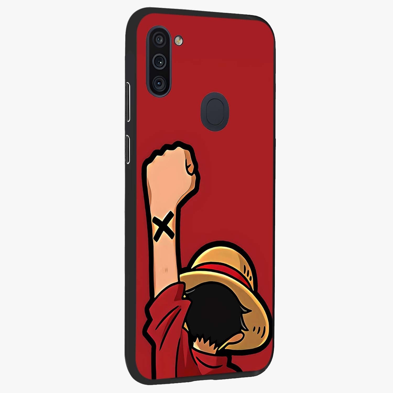 Luffy X Spirit Glass Case upright view showcasing striking anime artwork with adventurous character theme.