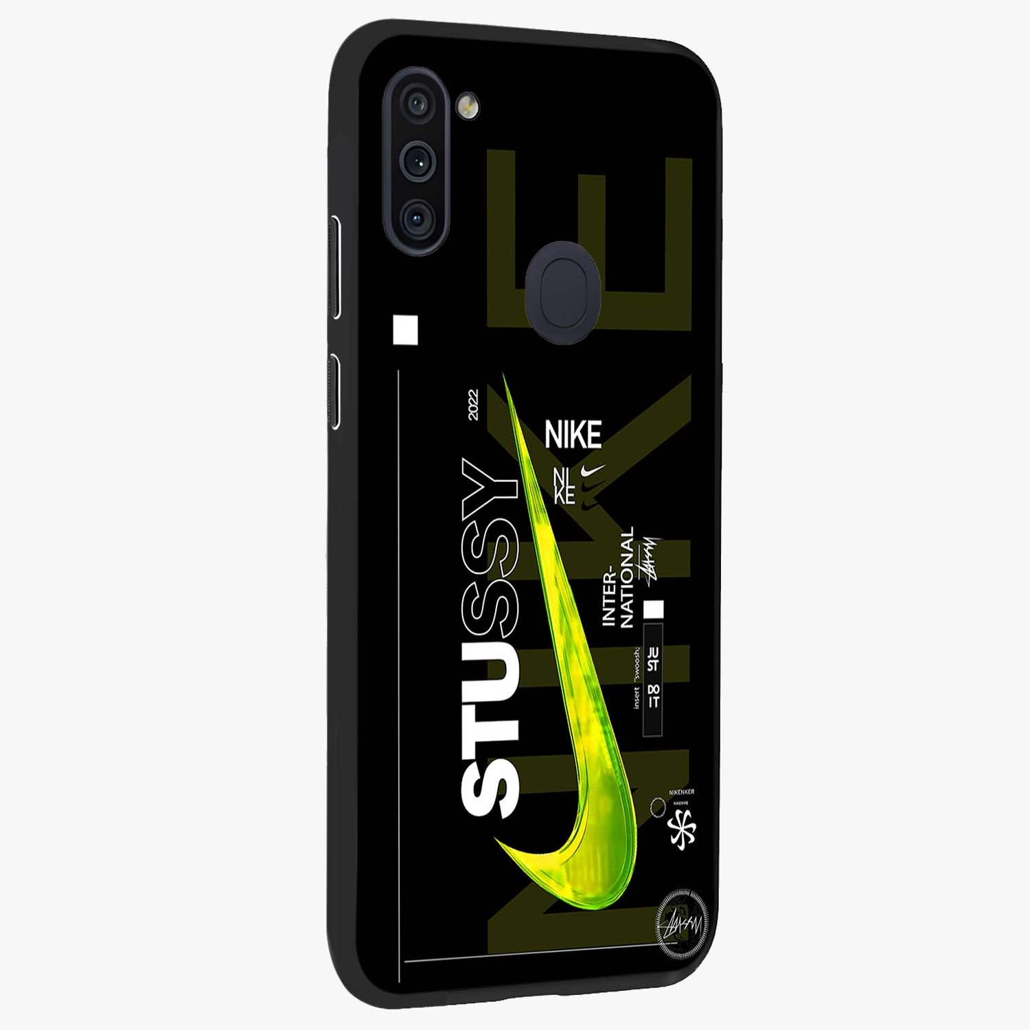 Neon Street Edition Glass Case upright view showcasing colorful neon artwork with modern street culture theme.