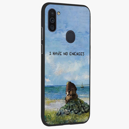 Peace Beyond War Glass Case upright view showcasing powerful peace symbol artwork with inspirational theme.