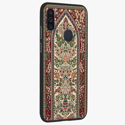 Persian Inspired Glass Case upright view showcasing decorative Persian artwork with rich heritage theme.