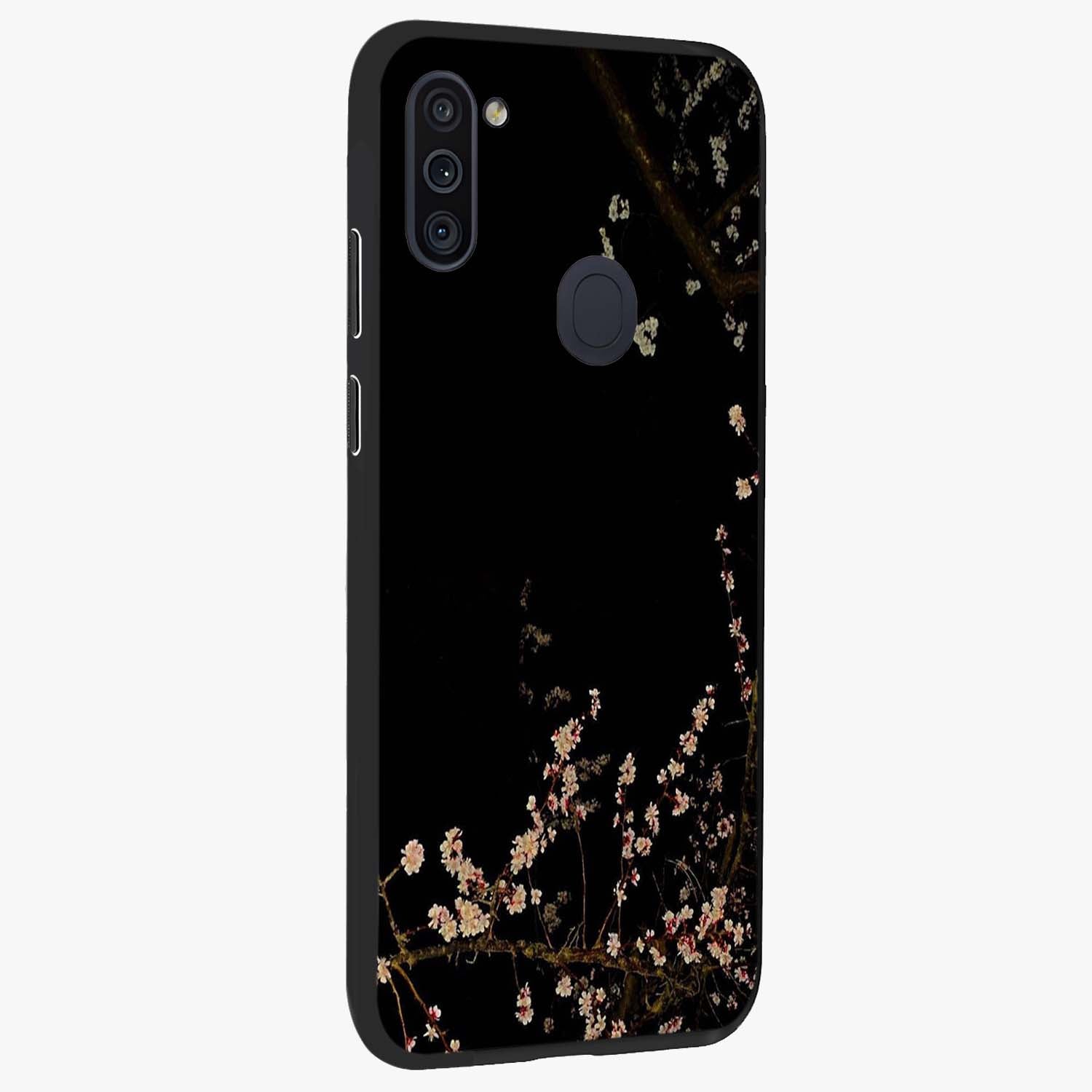 Petal Moon Light With Custom Name Glass Case upright view showcasing elegant floral moon artwork with personalized aesthetic.