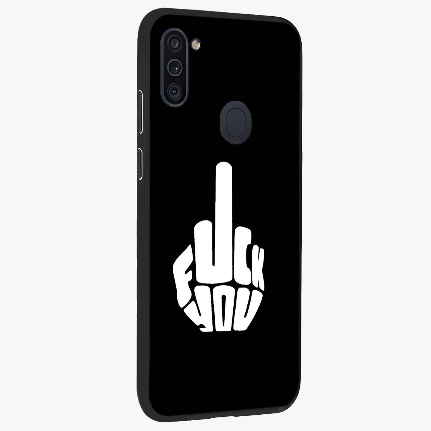 Rebel Mode On Glass Case upright view showcasing striking statement artwork with bold rebellious theme.