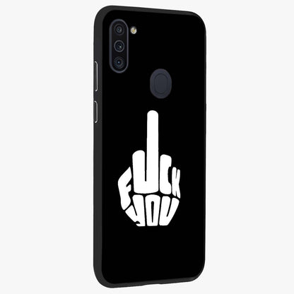 Rebel Mode On Glass Case upright view showcasing striking statement artwork with bold rebellious theme.
