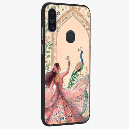 Royal Grace Muse Glass Case upright view showcasing stylish artistic artwork with sophisticated royal theme.