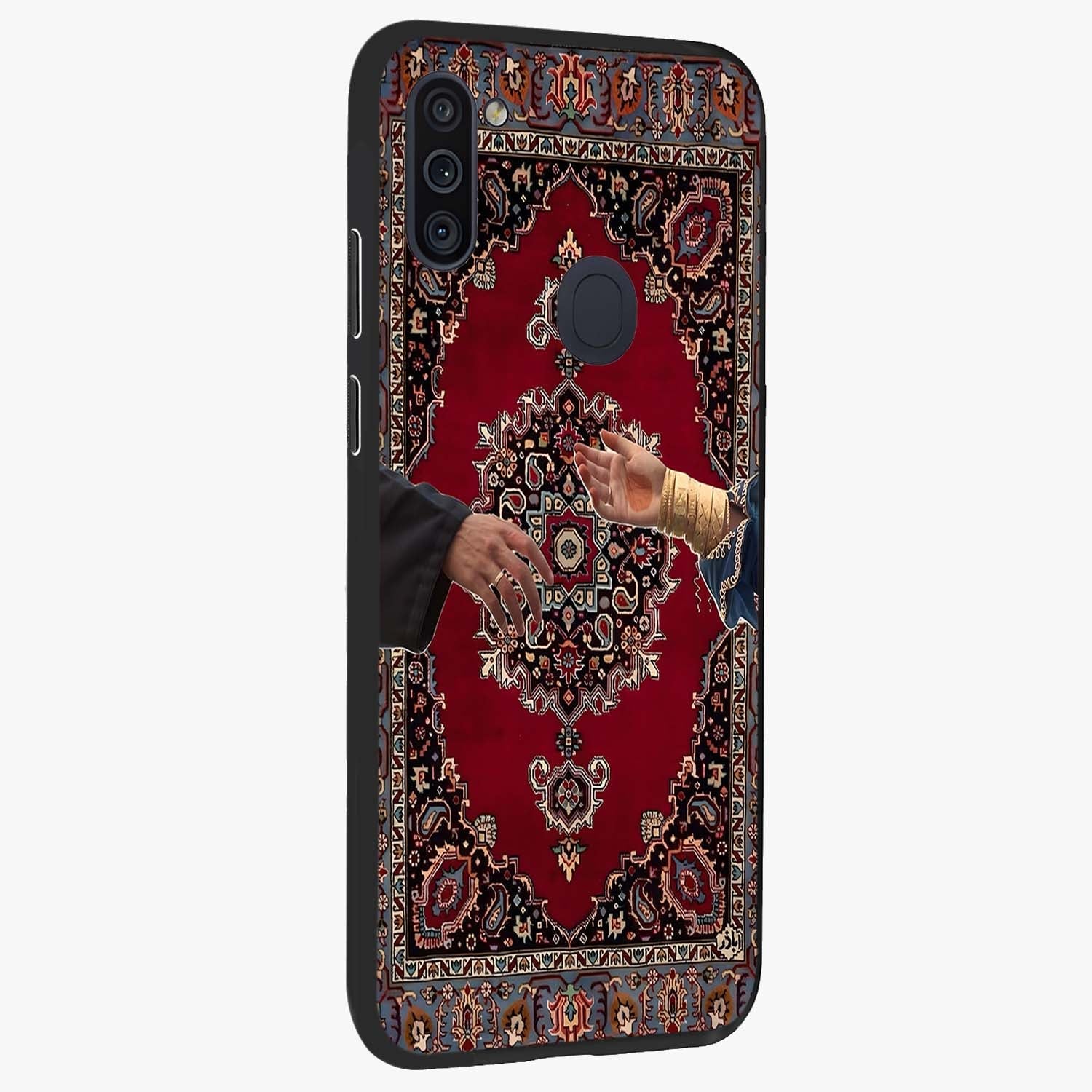 Royal Touch Reach Glass Case upright view showcasing stylish royal inspired artwork with graceful theme.