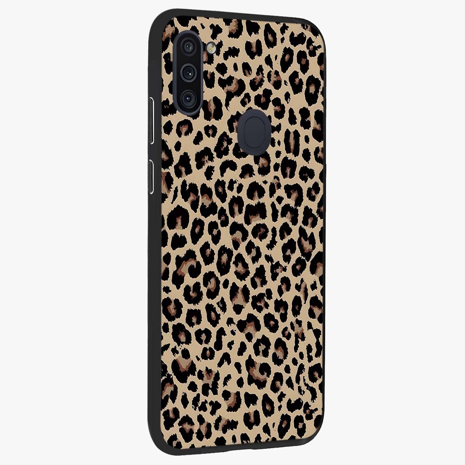 Savage Chic Pattern Glass Case upright view showcasing trendy decorative artwork with edgy fashion theme.