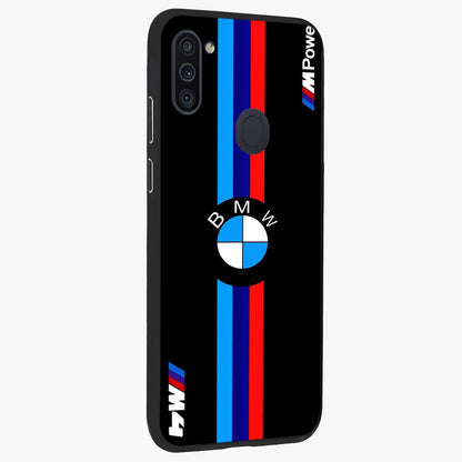 Turbo BMW Beast Glass Case upright view showcasing powerful car artwork with modern motorsport theme.