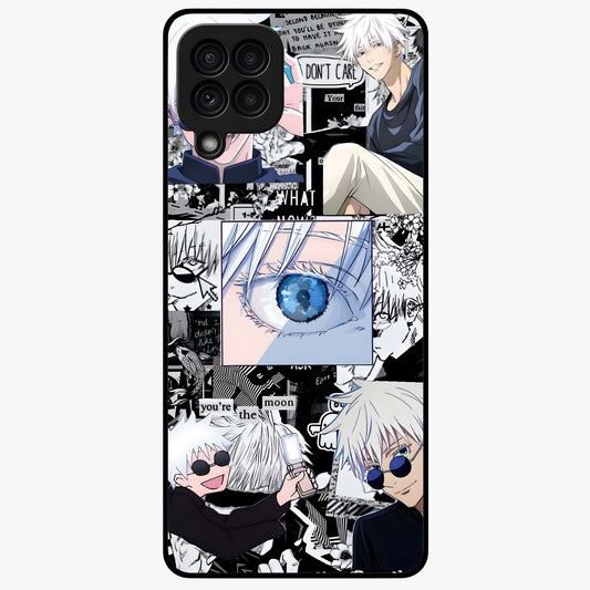 Infinity Sorcerer Chaos Glass Case showing flat back view with mystical sorcerer themed artwork and glossy glass finish.