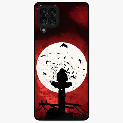 Itachi Limited Edition Naruto Anime Glass Case showing flat back view with iconic anime character artwork and glossy glass finish.