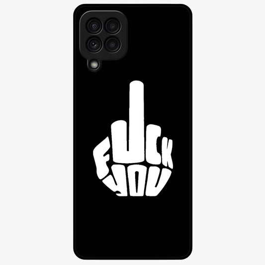 Rebel Mode On Glass Case showing flat back view with bold rebellious typography artwork and glossy glass finish.