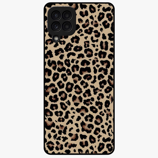 Savage Chic Pattern Glass Case showing flat back view with stylish patterned artwork and glossy glass finish.