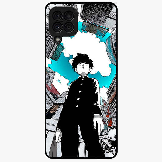 Silent Psychic Awakening Glass Case showing flat back view with mystical psychic themed artwork and glossy glass finish.