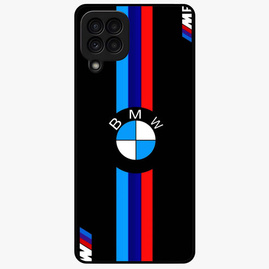 Turbo BMW Beast Glass Case showing flat back view with high performance sports car artwork and glossy glass finish.