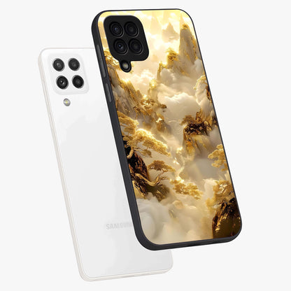 Gates Of Illumination Glass Case displayed in angled mockup highlighting radiant portal inspired design with fantasy aesthetic.