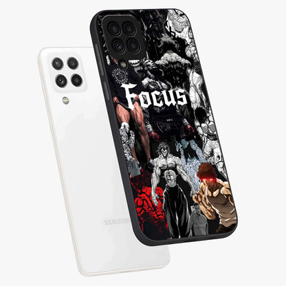 Relentless Power Focus Glass Case displayed in angled mockup highlighting bold statement design with modern aesthetic style.