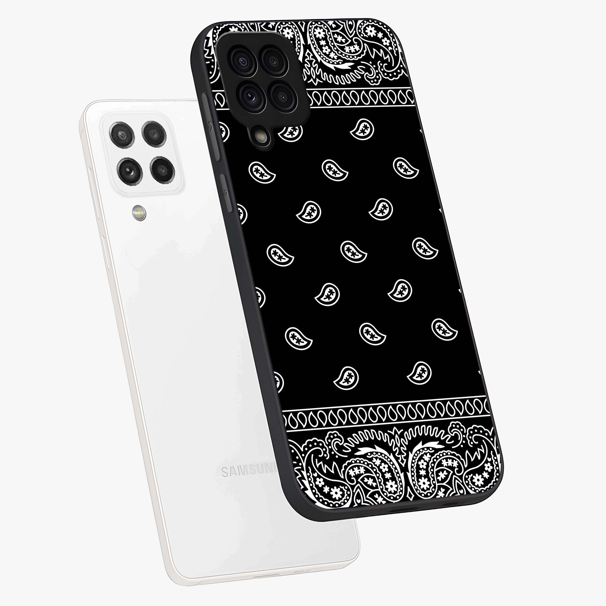 Retro Rebel Threads Glass Case displayed in angled mockup highlighting retro inspired graphic design with rebellious aesthetic.