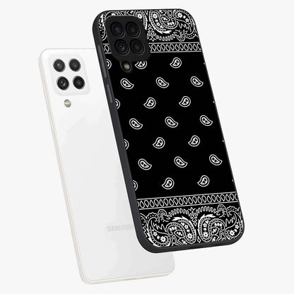 Retro Rebel Threads Glass Case displayed in angled mockup highlighting retro inspired graphic design with rebellious aesthetic.