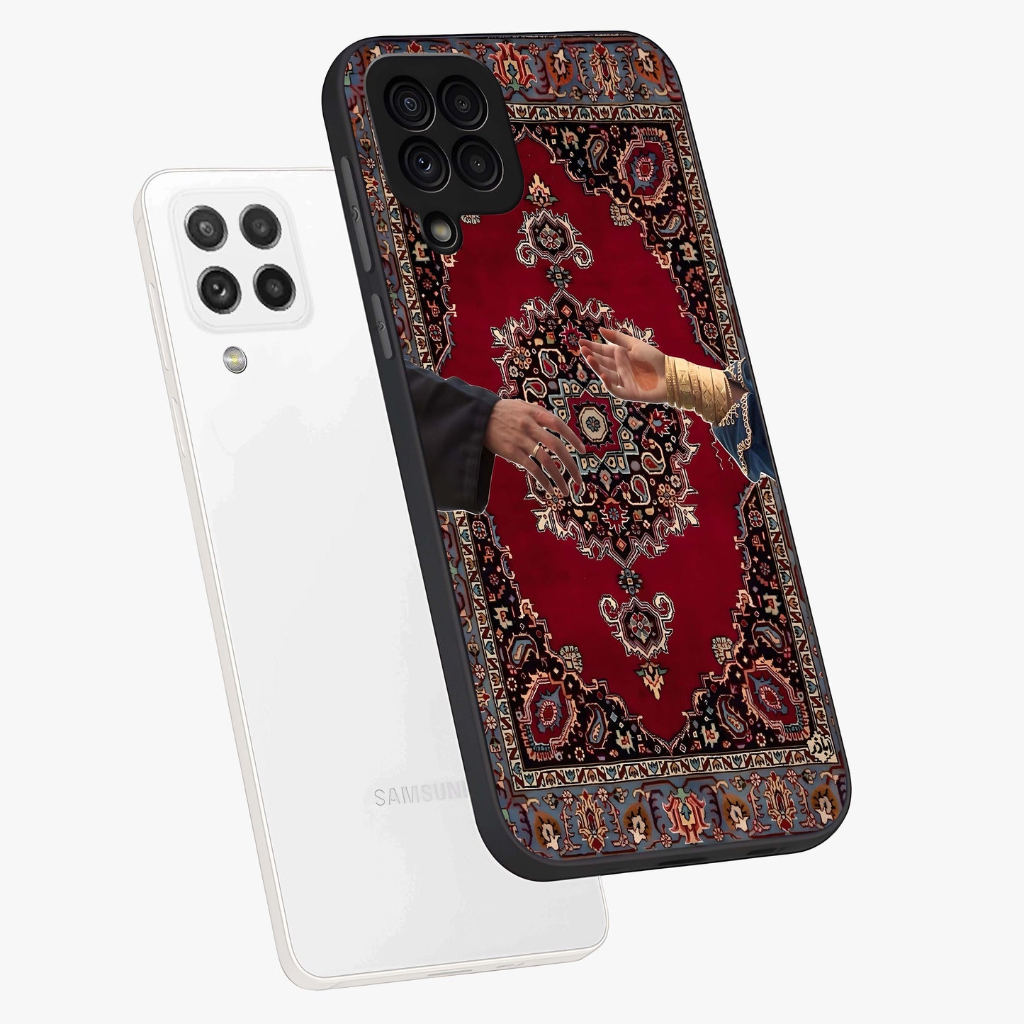 Royal Touch Reach Glass Case displayed in angled mockup highlighting sophisticated design with refined luxury aesthetic.