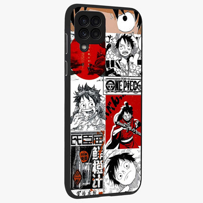 Strawhat Chaos Panels Glass Case upright view showcasing energetic anime artwork with bold adventure theme.
