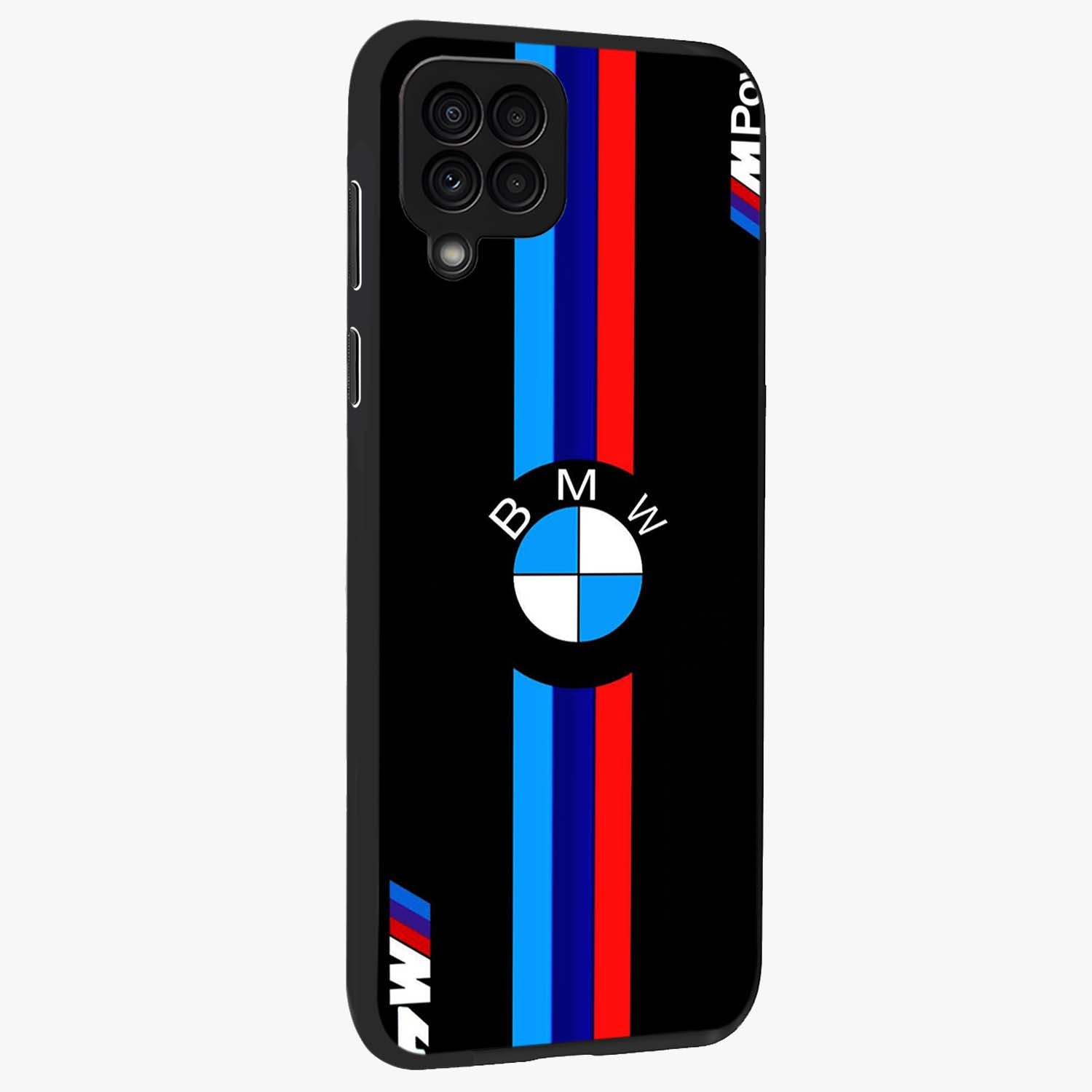 Turbo BMW Beast Glass Case upright view showcasing powerful car artwork with modern motorsport theme.
