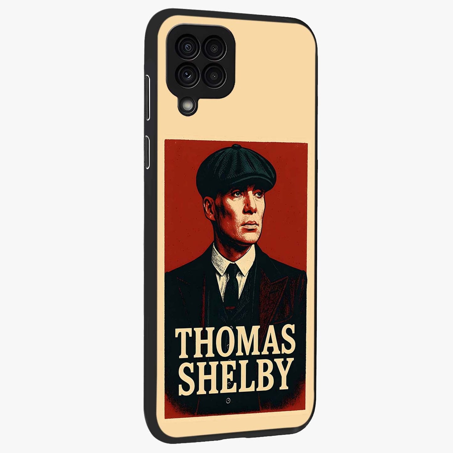 Vintage Mafia Authority Glass Case upright view showcasing dramatic vintage artwork with iconic authority theme.