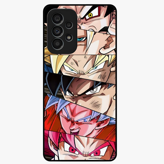 Anime Character Glass Case showing flat back view with vibrant anime artwork and glossy glass finish.