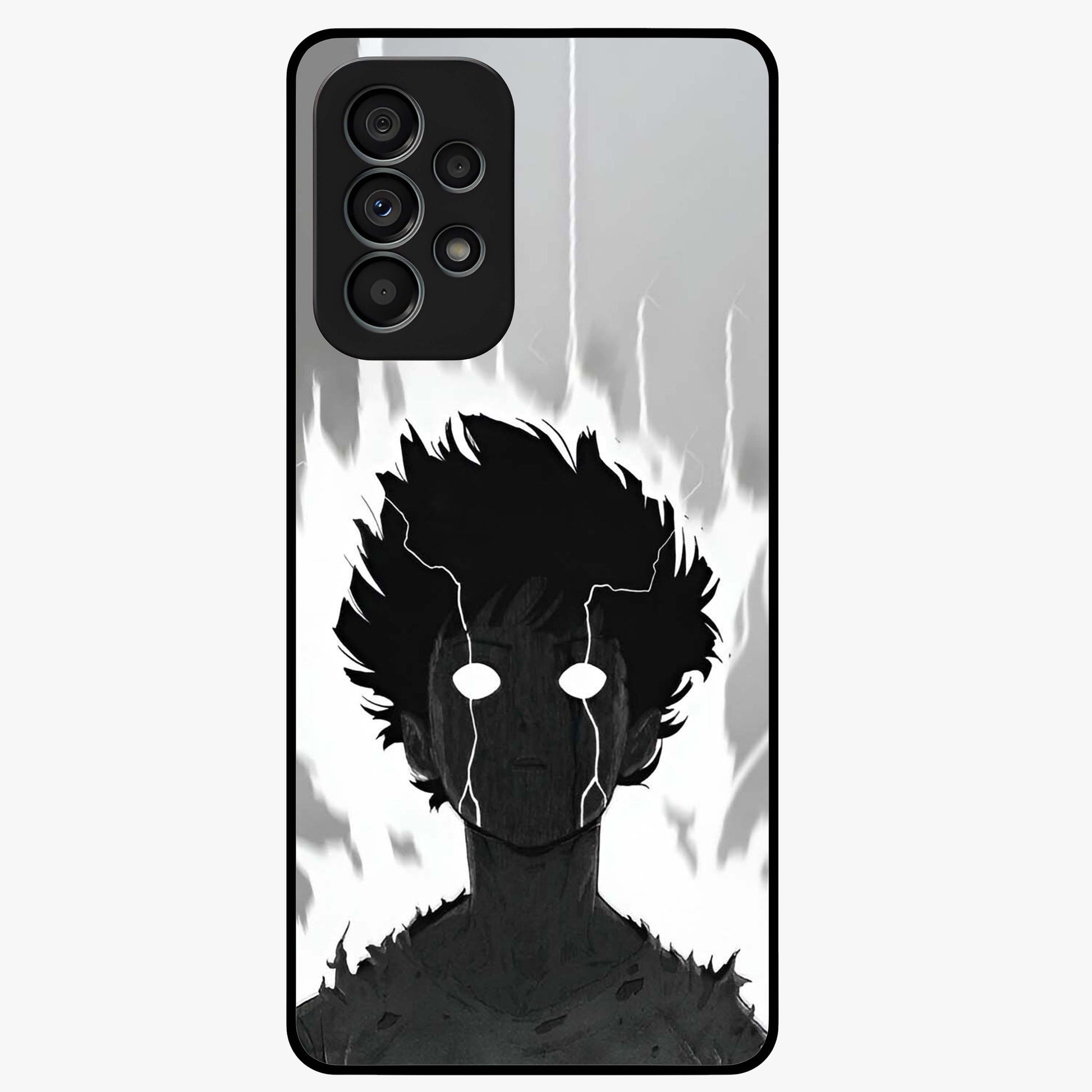 Awakened Inner Rage Glass Case showing flat back view with intense artistic artwork and glossy glass finish.