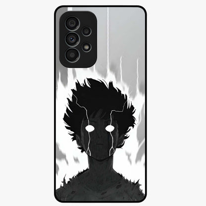 Awakened Inner Rage Glass Case showing flat back view with intense artistic artwork and glossy glass finish.
