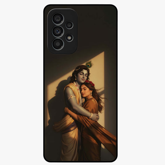 Divine Eternal Love Glass Case showing flat back view with spiritual love themed artwork and glossy glass finish.