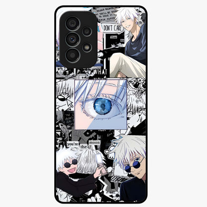 Infinity Sorcerer Chaos Glass Case showing flat back view with mystical sorcerer themed artwork and glossy glass finish.