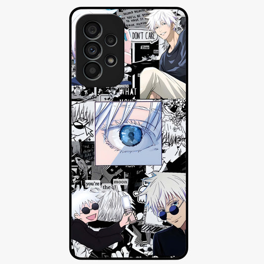 Infinity Sorcerer Chaos Glass Case showing flat back view with mystical sorcerer themed artwork and glossy glass finish.