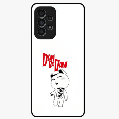 Playful Spirit Charm Glass Case showing flat back view with cheerful charm themed artwork and glossy glass finish.