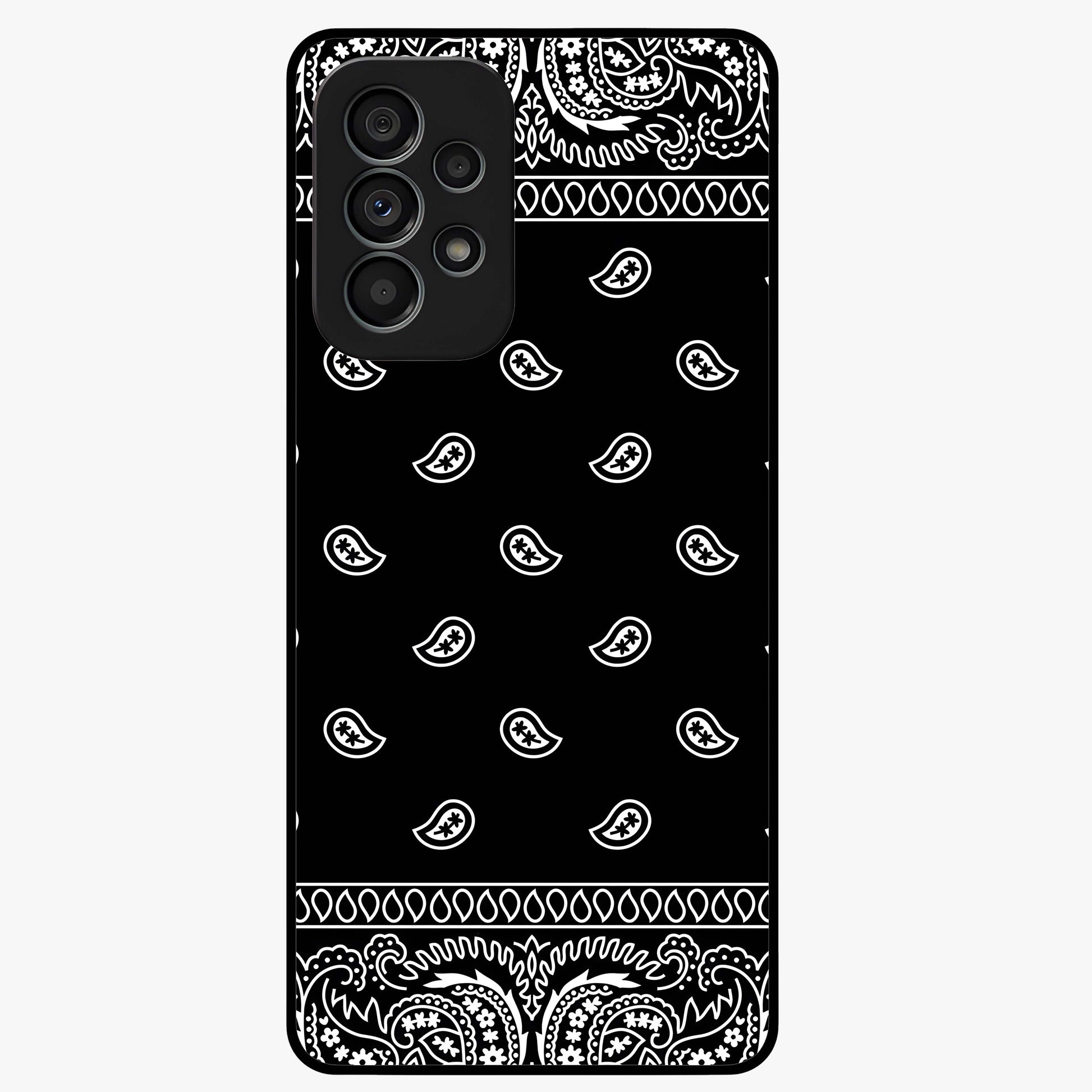 Retro Rebel Threads Glass Case showing flat back view with vintage street style artwork and glossy glass finish.
