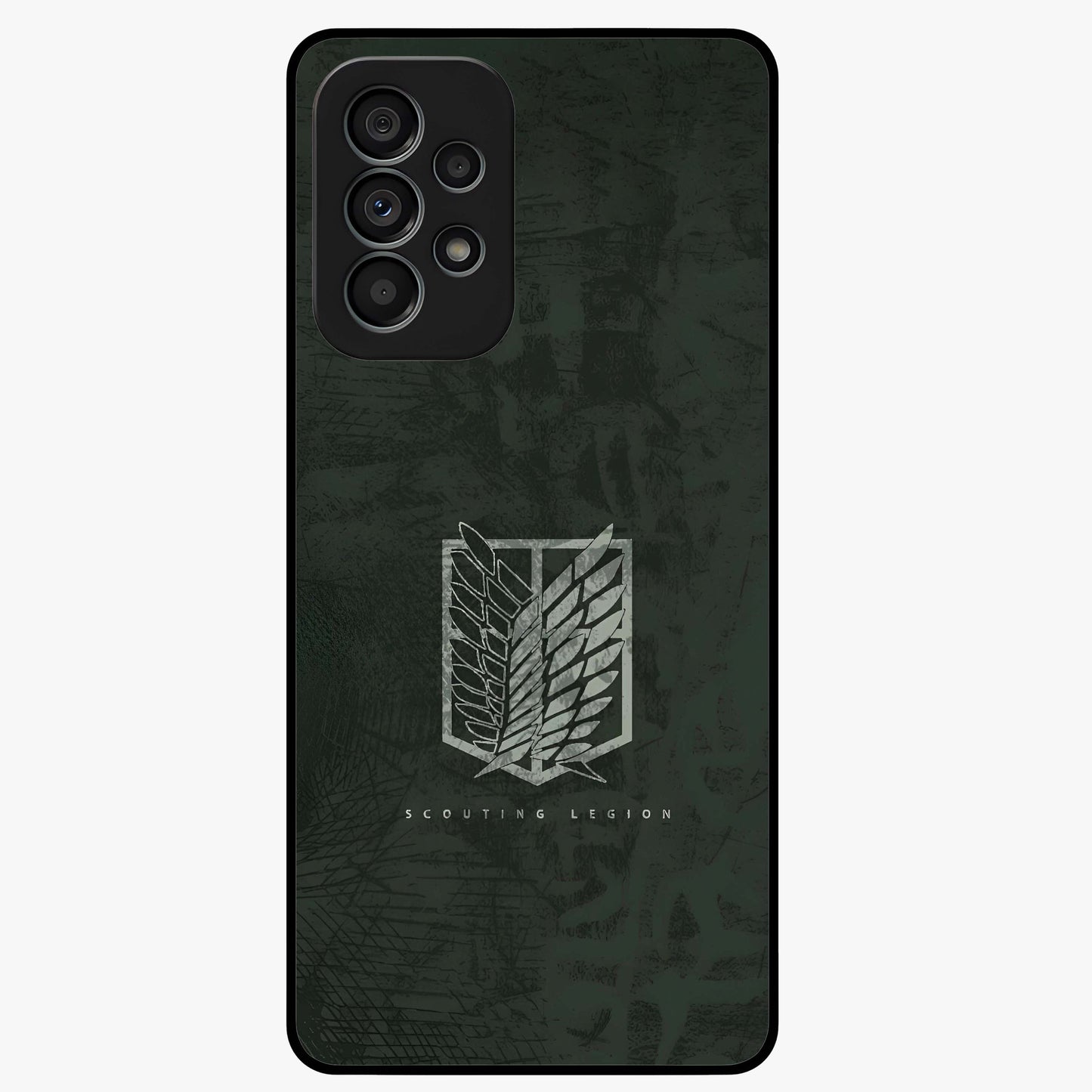Wings Of Freedom Glass Case showing flat back view with symbolic wings artwork and glossy glass finish.