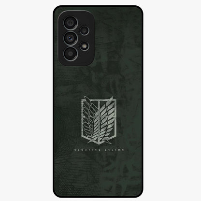 Wings Of Freedom Glass Case showing flat back view with symbolic wings artwork and glossy glass finish.