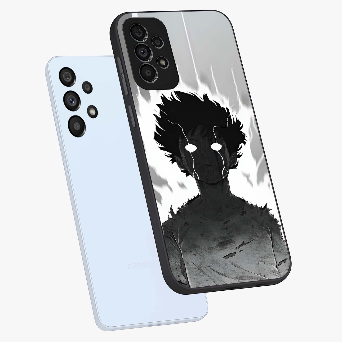 Awakened Inner Rage Glass Case displayed in angled mockup highlighting powerful graphic design and bold artistic theme.