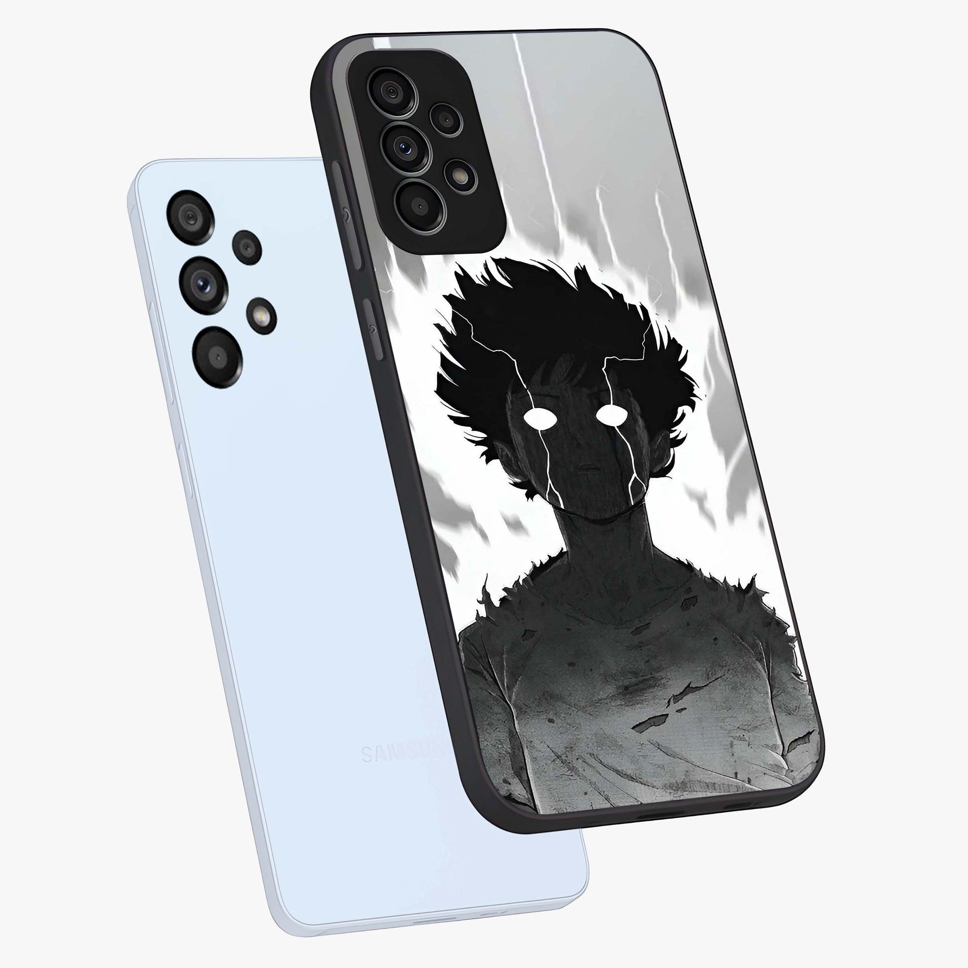 Awakened Inner Rage Glass Case displayed in angled mockup highlighting powerful graphic design and bold artistic theme.
