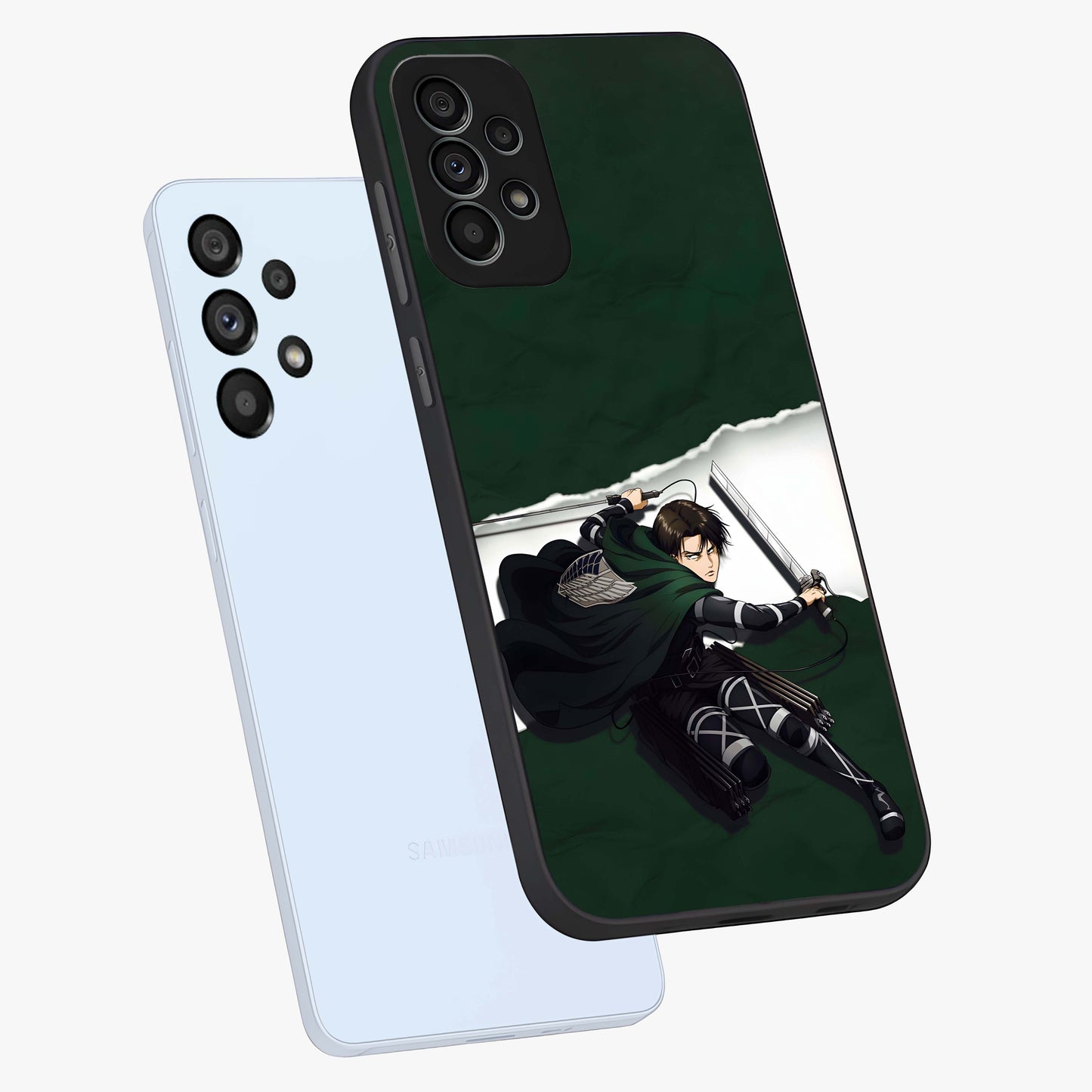 Emerald War Vanguard Glass Case displayed in angled mockup highlighting intense battle inspired design with emerald tone aesthetic.
