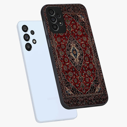 Heritage Carpet Royale Glass Case displayed in angled mockup highlighting intricate royal carpet design with heritage aesthetic.