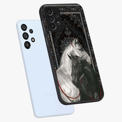 Majestic Ride Legacy Glass Case displayed in angled mockup highlighting sleek vehicle design with bold racing aesthetic.