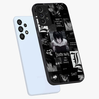 Midnight Chaos Mind Glass Case displayed in angled mockup highlighting chaotic artistic design with dramatic midnight aesthetic.