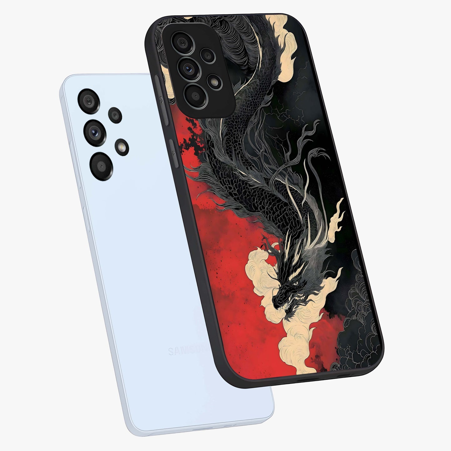 Shadow Dragon Fury Glass Case displayed in angled mockup highlighting powerful dragon illustration with dark fantasy aesthetic.